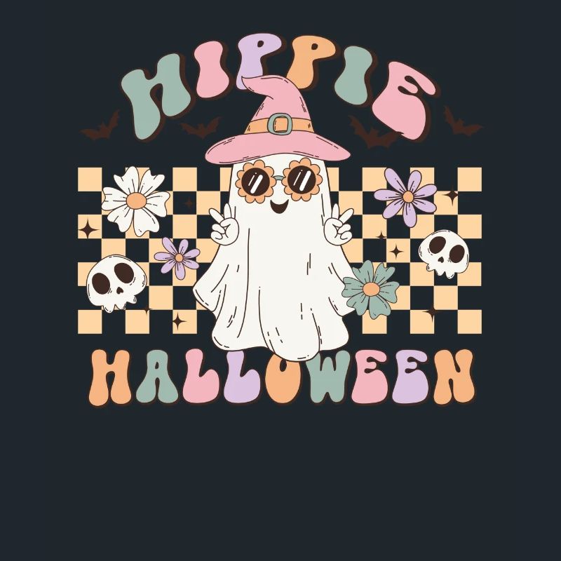 Hippies Halloween Geist: Süßes oder Saures Retro
