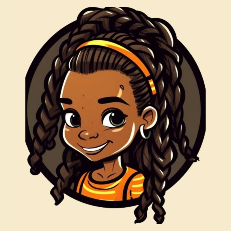 Lebendige Kinderportrait Illustration