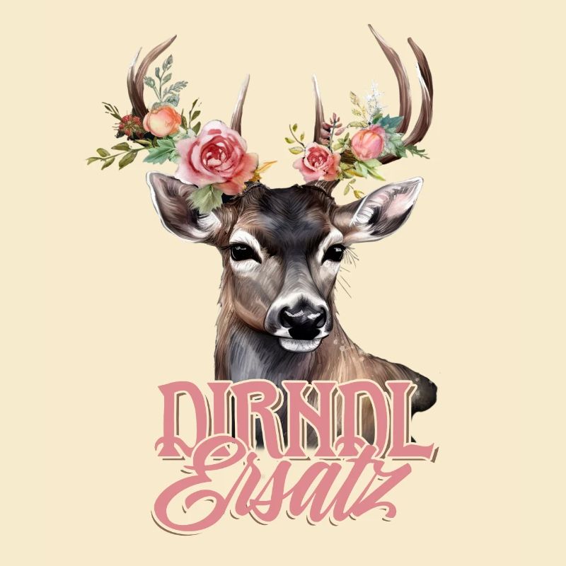 Dirndl Replacement Deer Deer Antler Roses