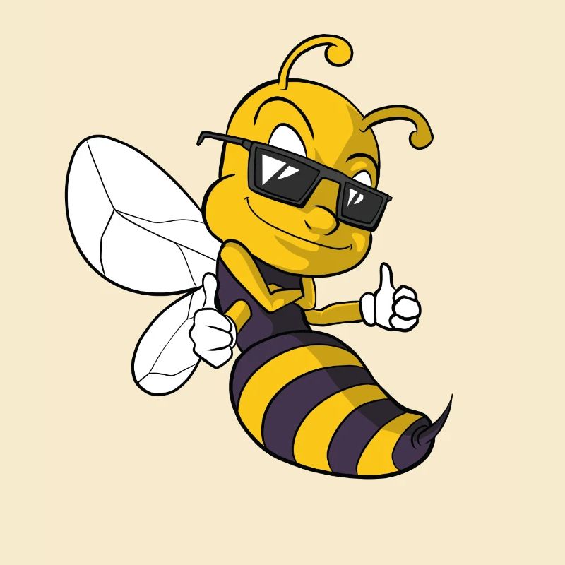 Cute bee wasp bumblebee