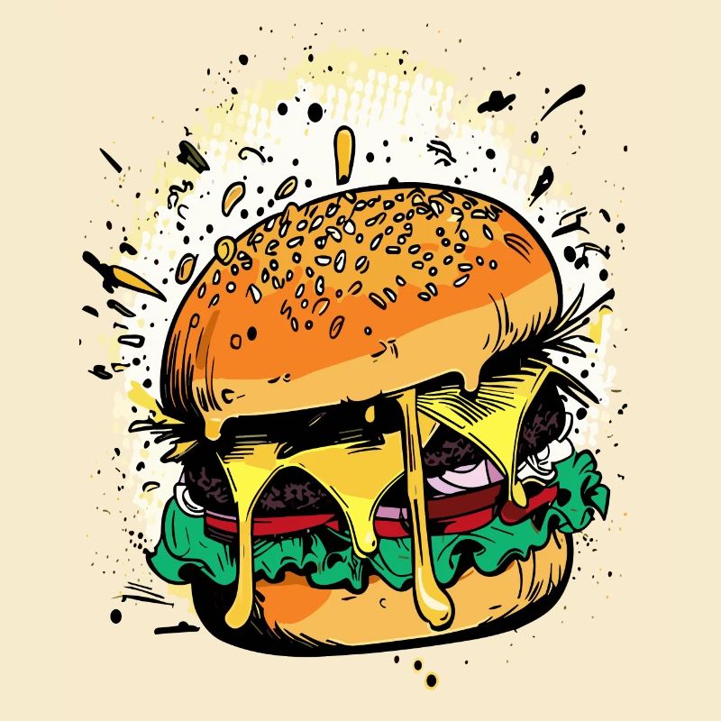 Cheeseburger Comic Burger