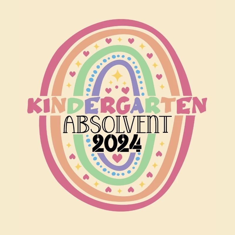Kindergarten Absolvent 2024 Regenbogen Einschulung