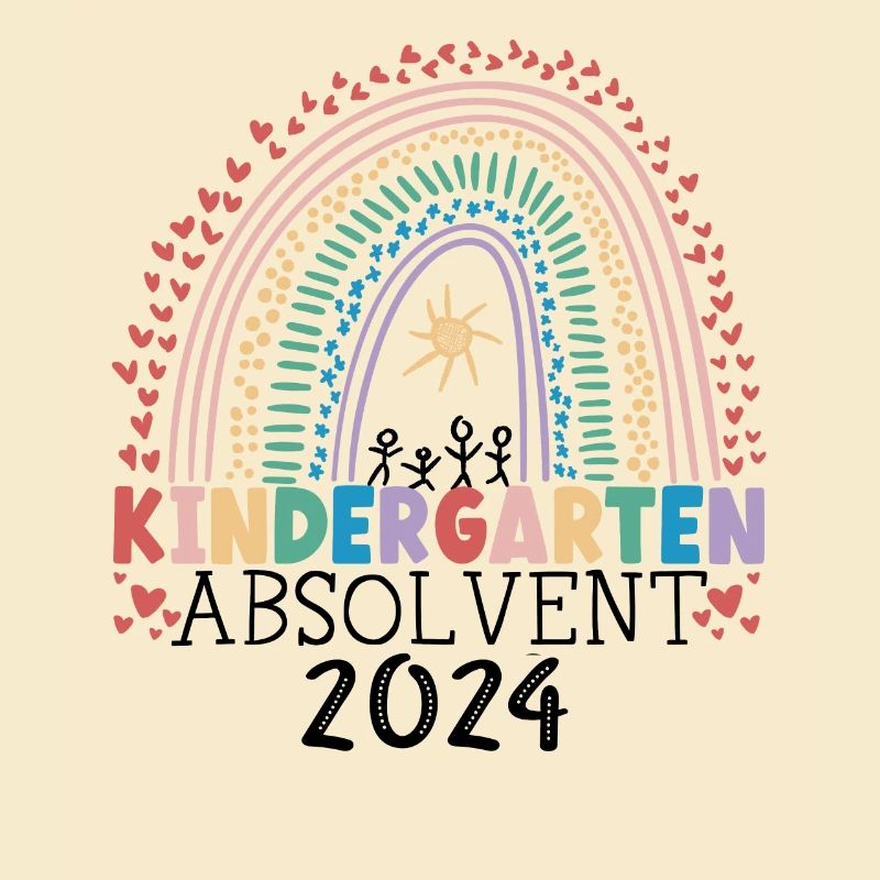 Kindergarten Absolvent 2024 Regenbogen Einschulung