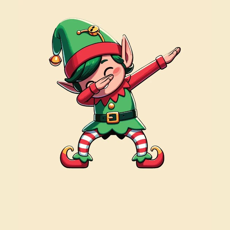 Dabbing Noël Elfe Dab Noël