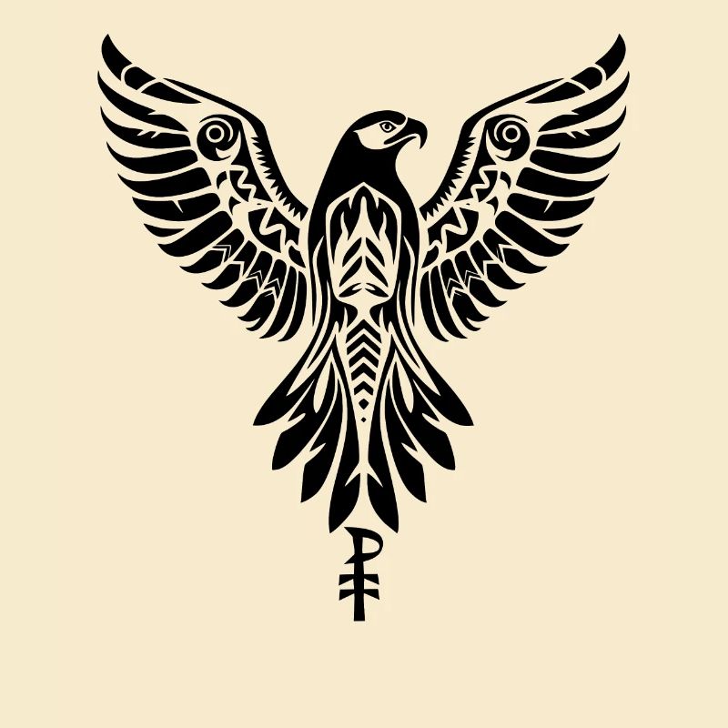 Emblem eines Raubvogels oder Adlers
