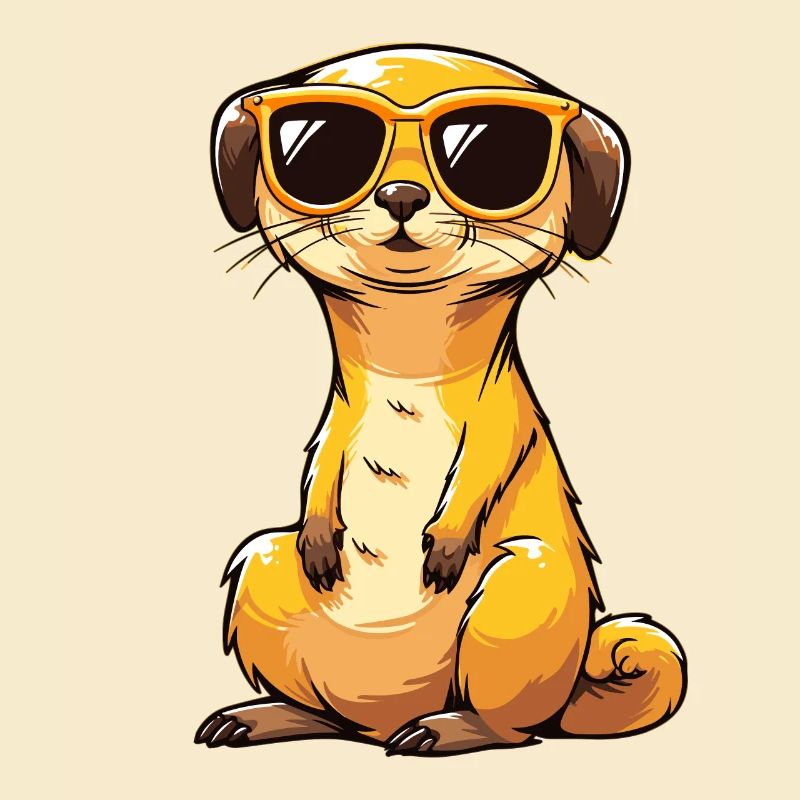 Suricate avec lunettes de soleil Suricate