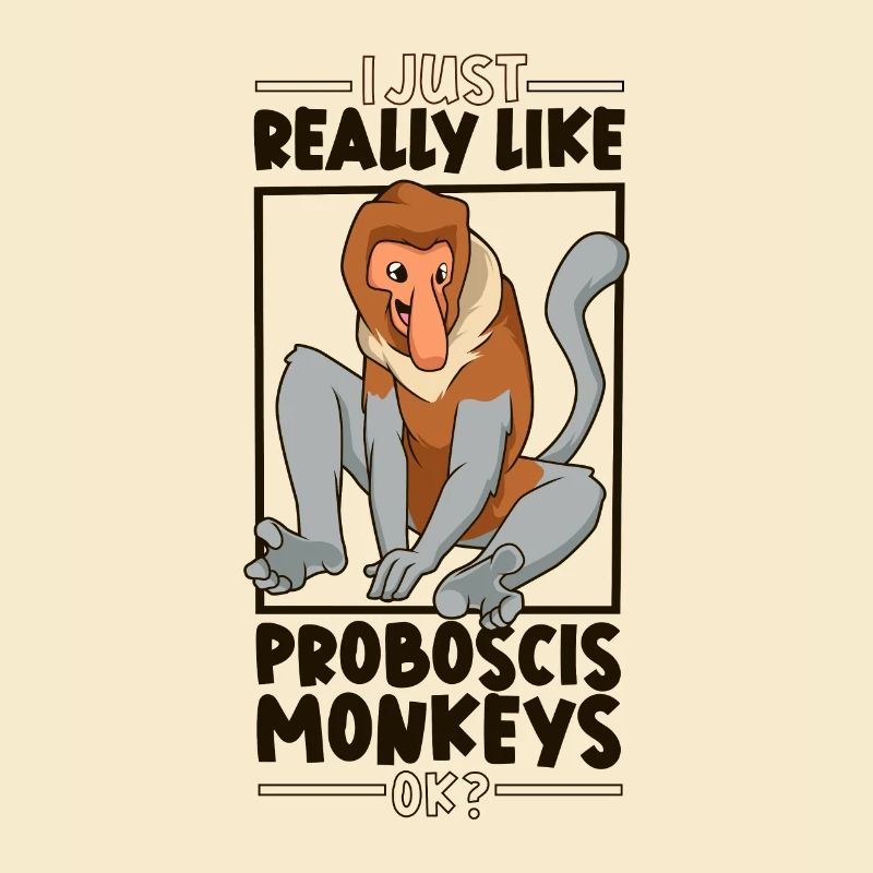 J’adore les singes proboscis - singe proboscis