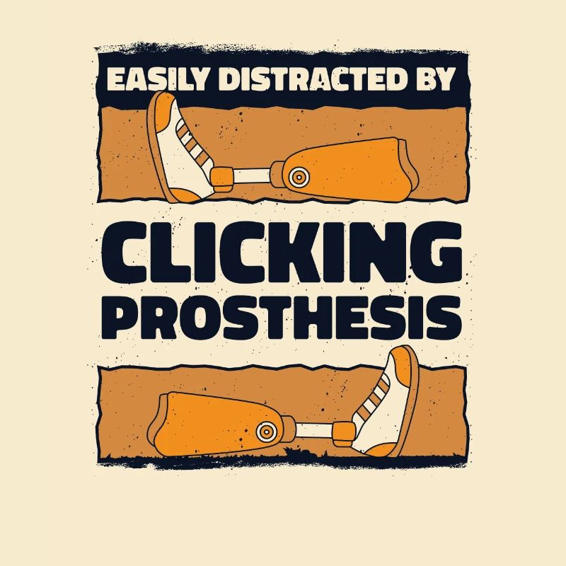 Easily Distracted By Clicking Prosthesis User Leg