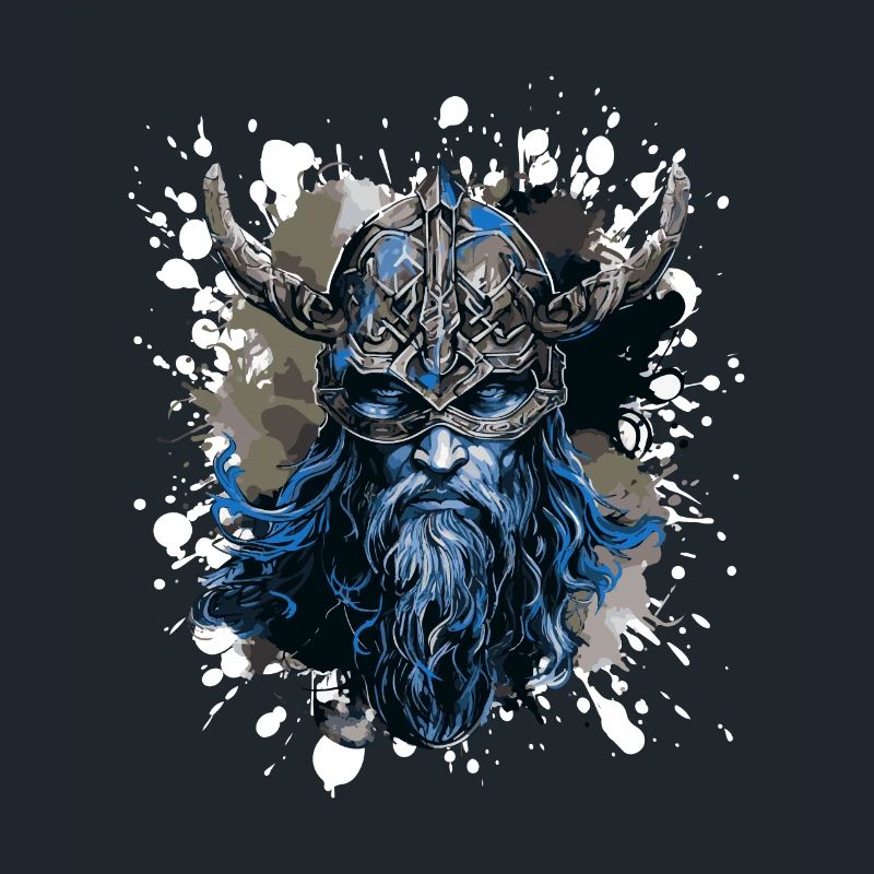 Wikinger Kopf Valhalla Krieger Bunt