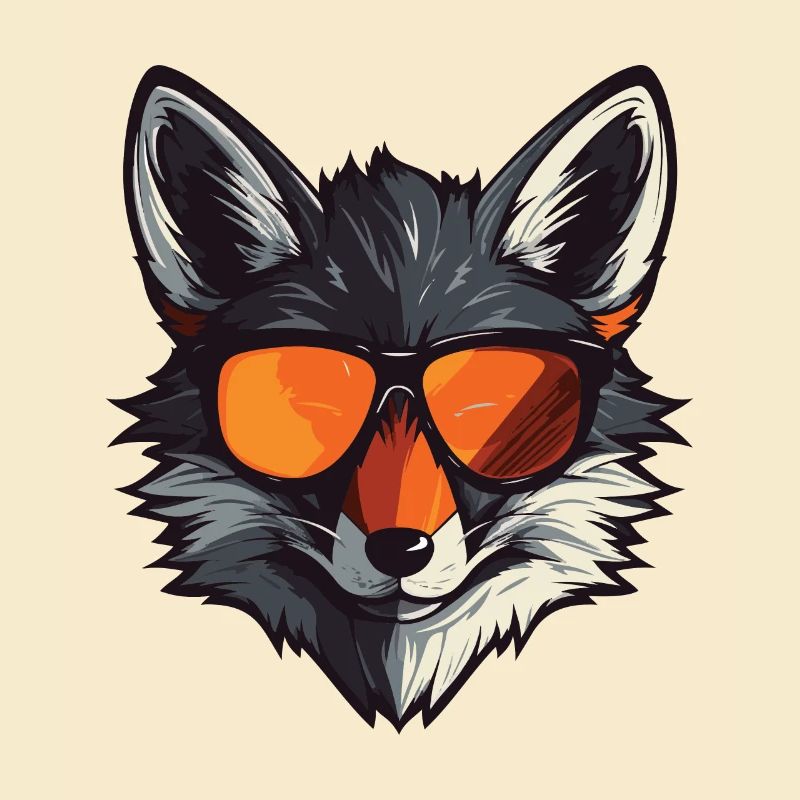 Fox Head Portrait Cool