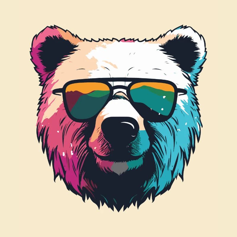Polar Bear Head Cool Polar Bear