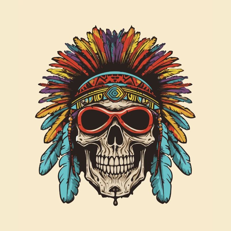 Apache Skull Native American