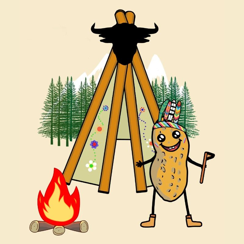 Teepee Peanut Wild West Campfire Warrior Nut