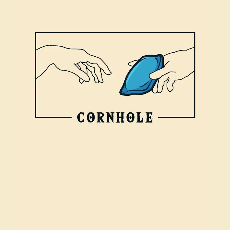 Michelangelo Kreation des Spiels Adam Cornhole