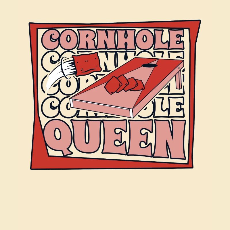 Cornhole Queen Plateau de jeu Pouf Professionnel