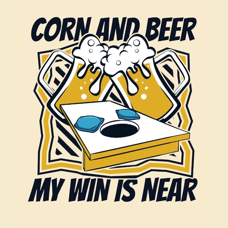 Corn And Beer My Win Is Near Game Boards Bean Bag