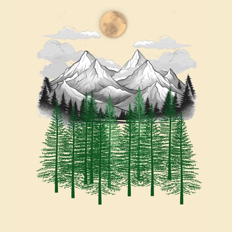 mountain forest nature mountains spruce tree