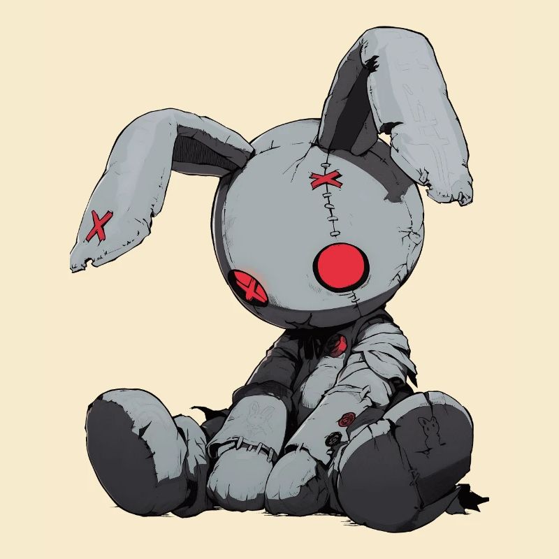 Goth Bunny Doll Bunny Gothic Doll Gift
