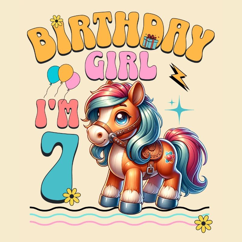 Pony 7. Geburtstag Mädchen Pferd Reiten