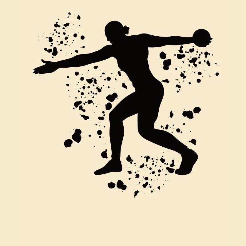 Discus thrower Colorsplash discus throw