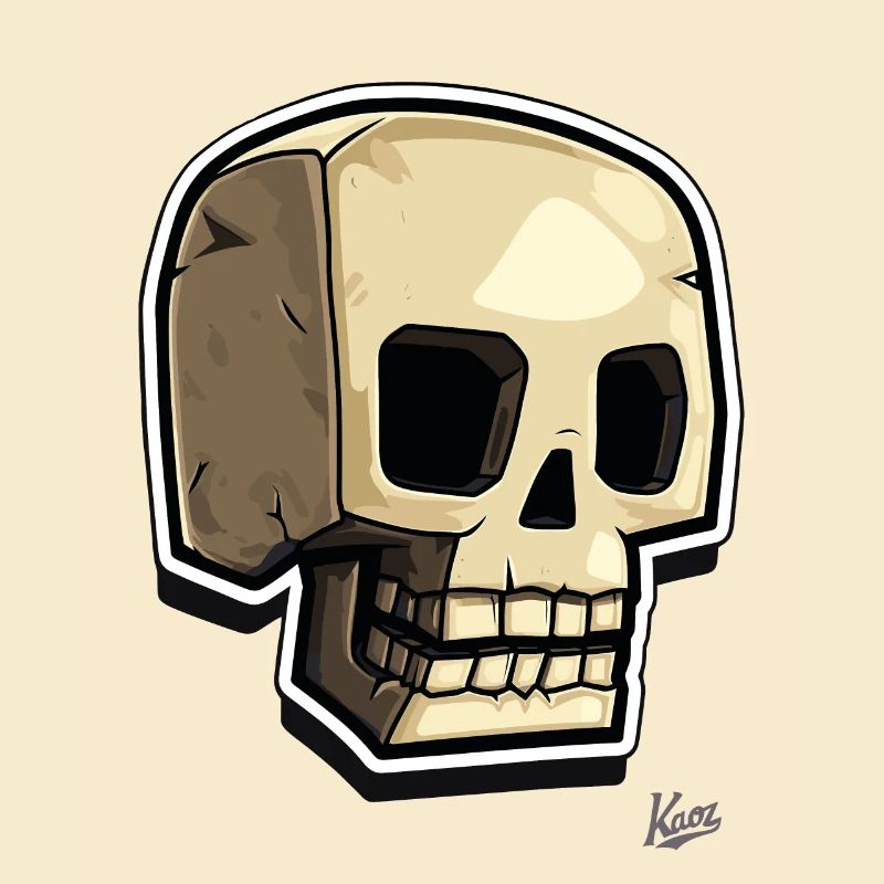 Funny Pixel Skull: Skull with Charm
