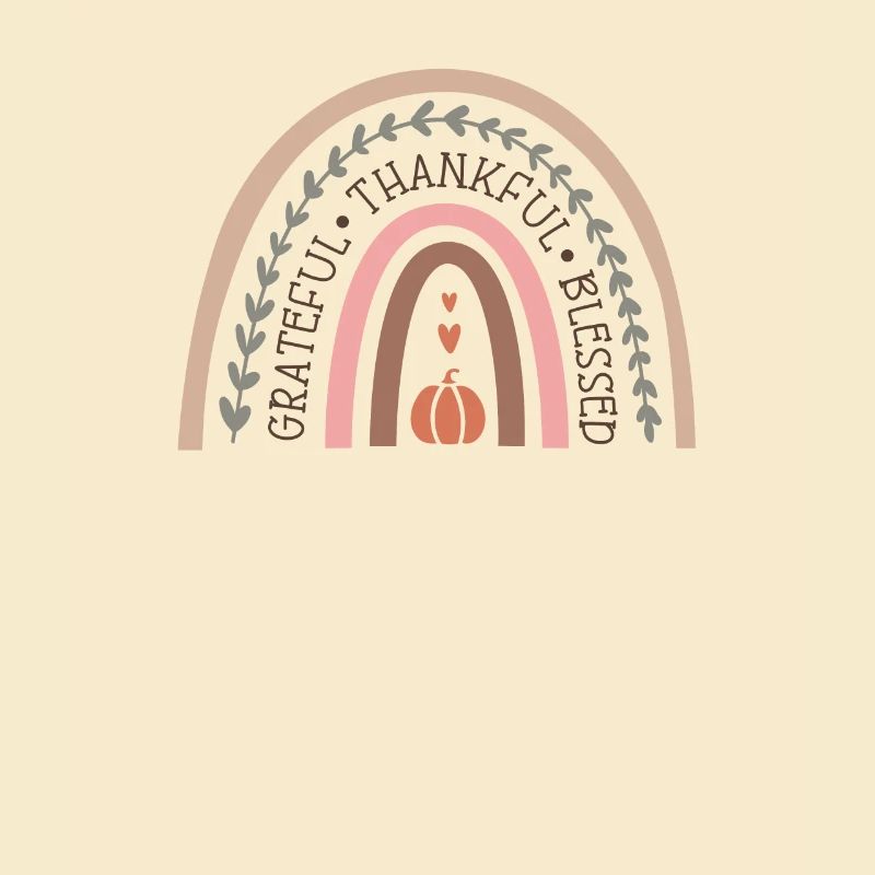 Grateful Rainbow Autumn Design