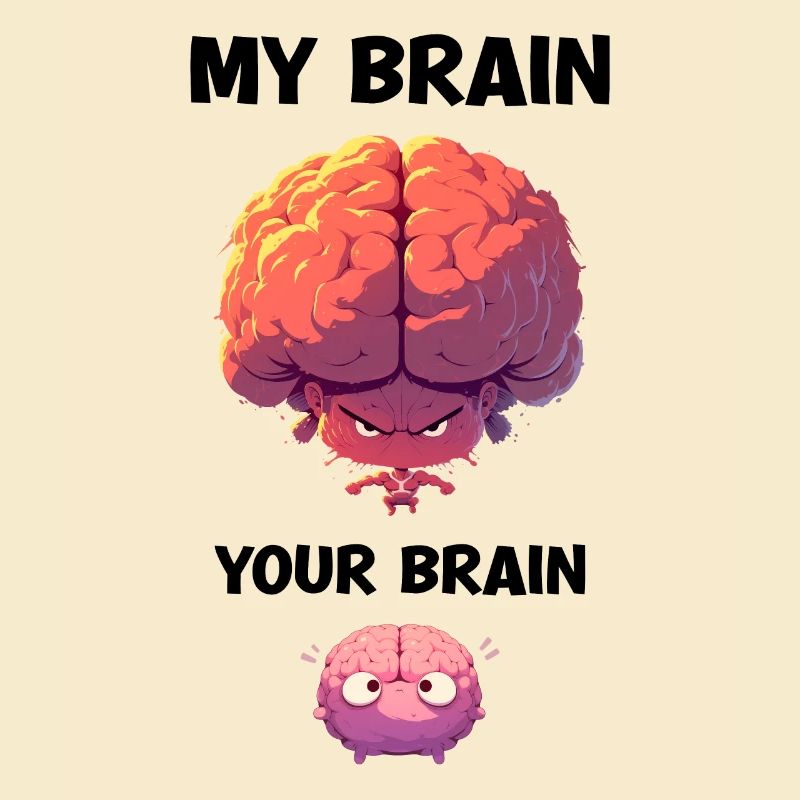 My Brain Your Brain Sarcasm Cartoon Brain