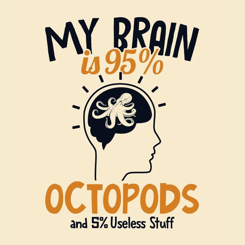 My Brain is 95% Octopods Octopodes Octopoda Lover