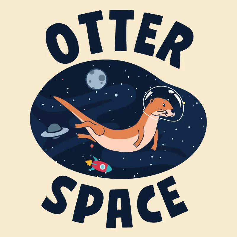 Otter Pun Space Science Astronaut