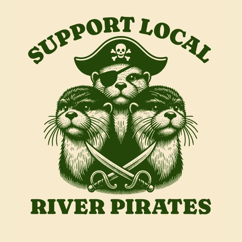Support Local River Pirates Lustiges Otter beaver