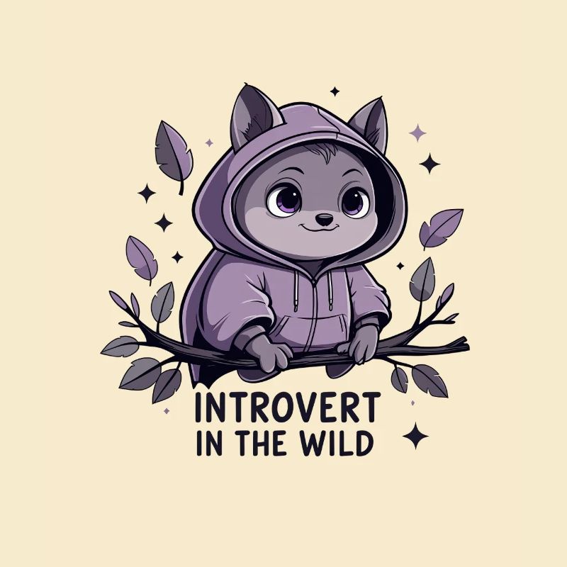 Introverti à l’extérieur – animal en sweat à capuche