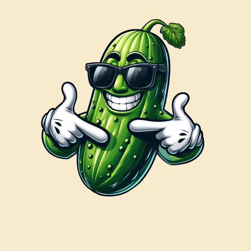 Coole Gurke mit Sonnenbrille Sommerstyle Eitelkeit