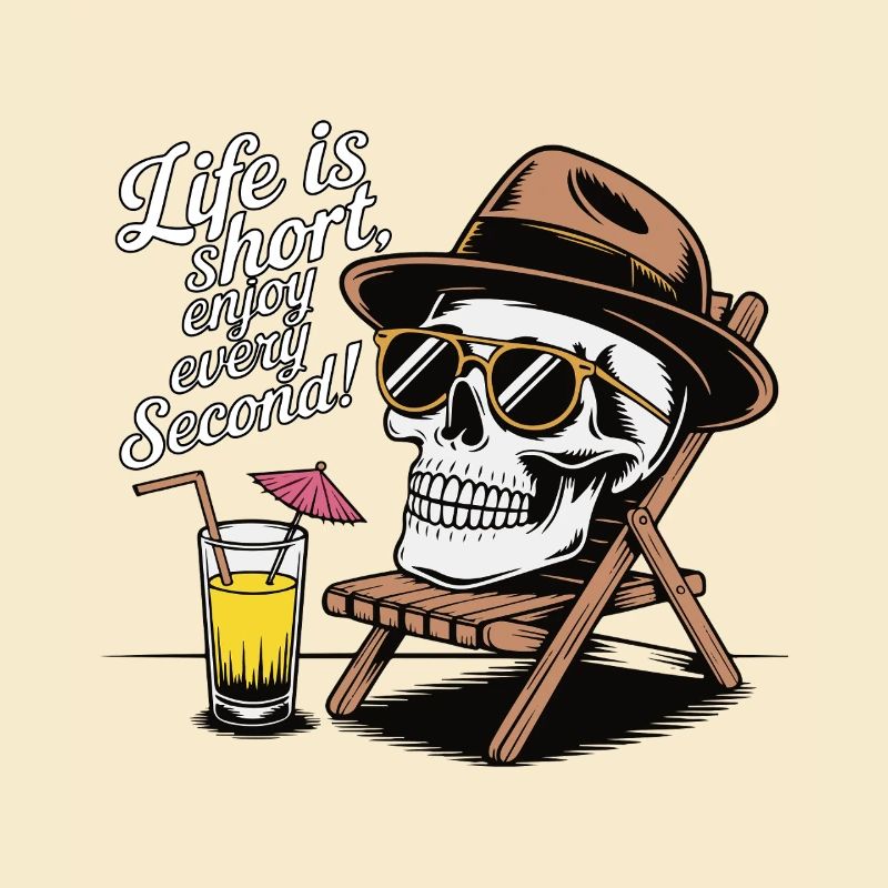 SKELETONS, LIFE IS SHORT, ENJOY EVERY SECOND