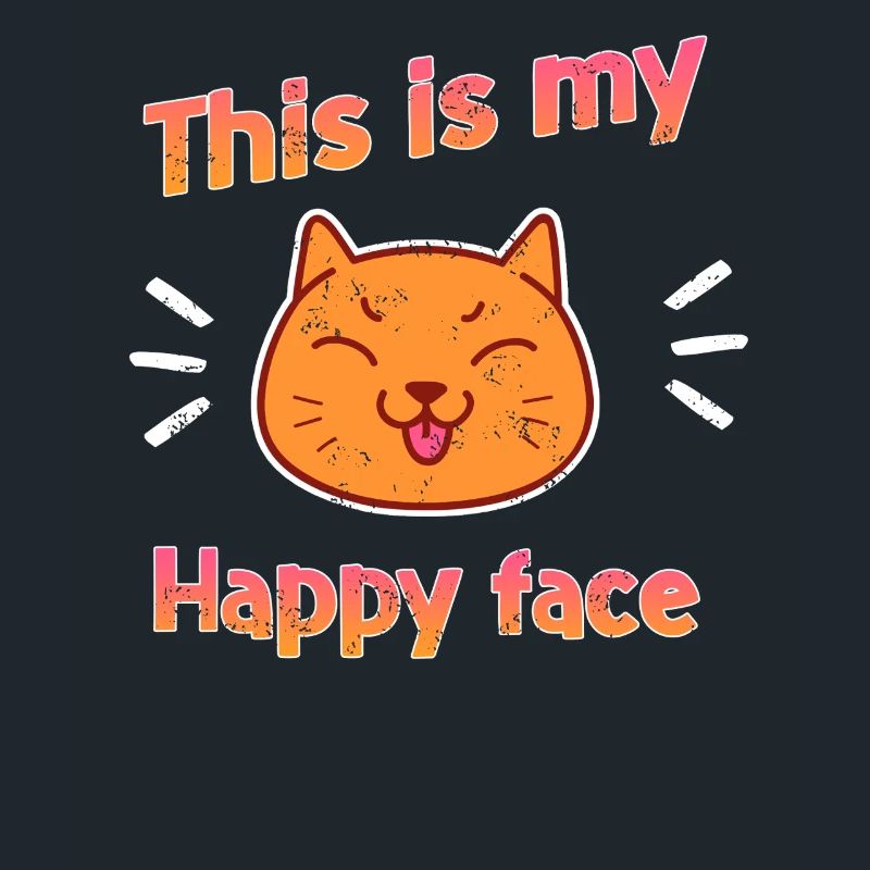 C’est mon visage heureux chat de dessin animé mignon