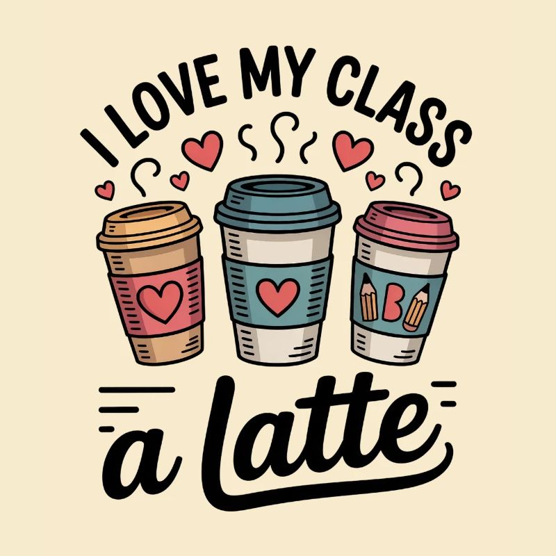I Love My Class a Latte Lehrer Kaffee