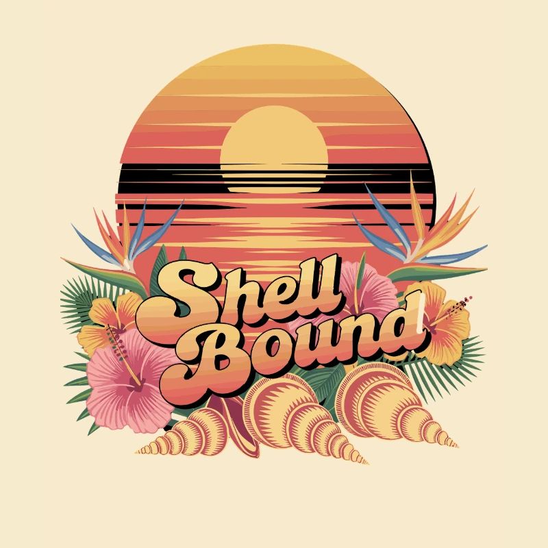 Shell Bound Tropical Sunset Landscape