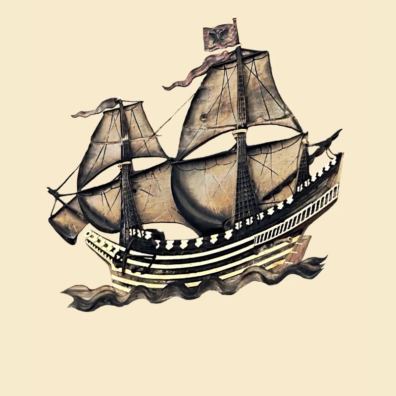 Historisches Segelschiff Relief