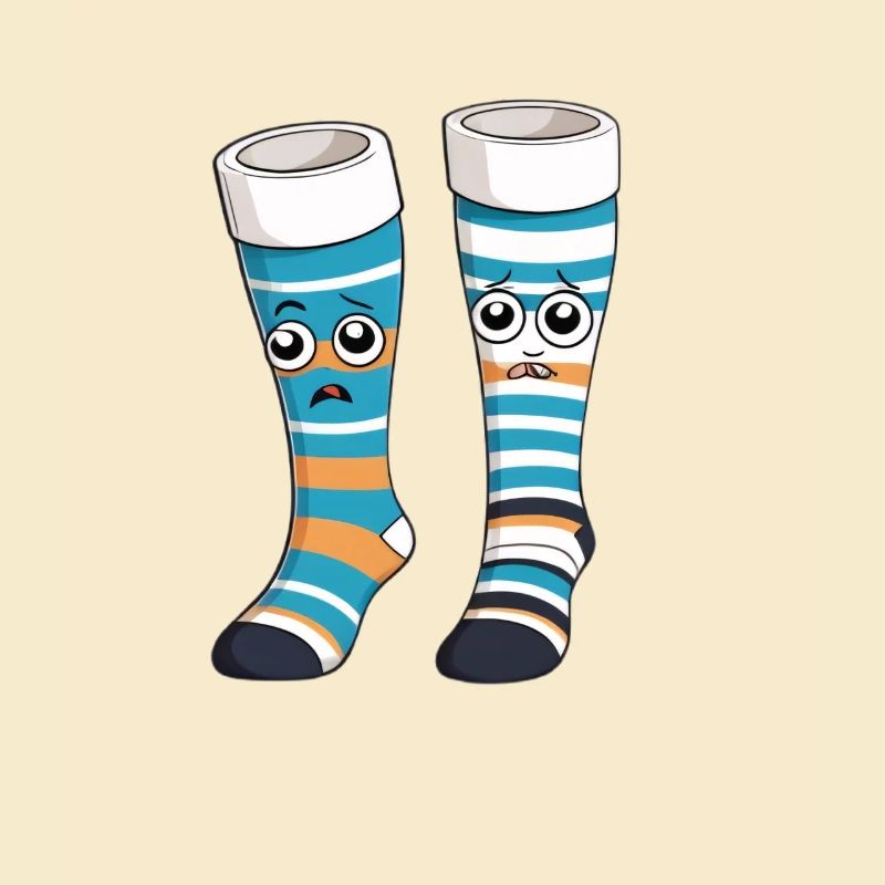 Funny Stripe Socks Faces