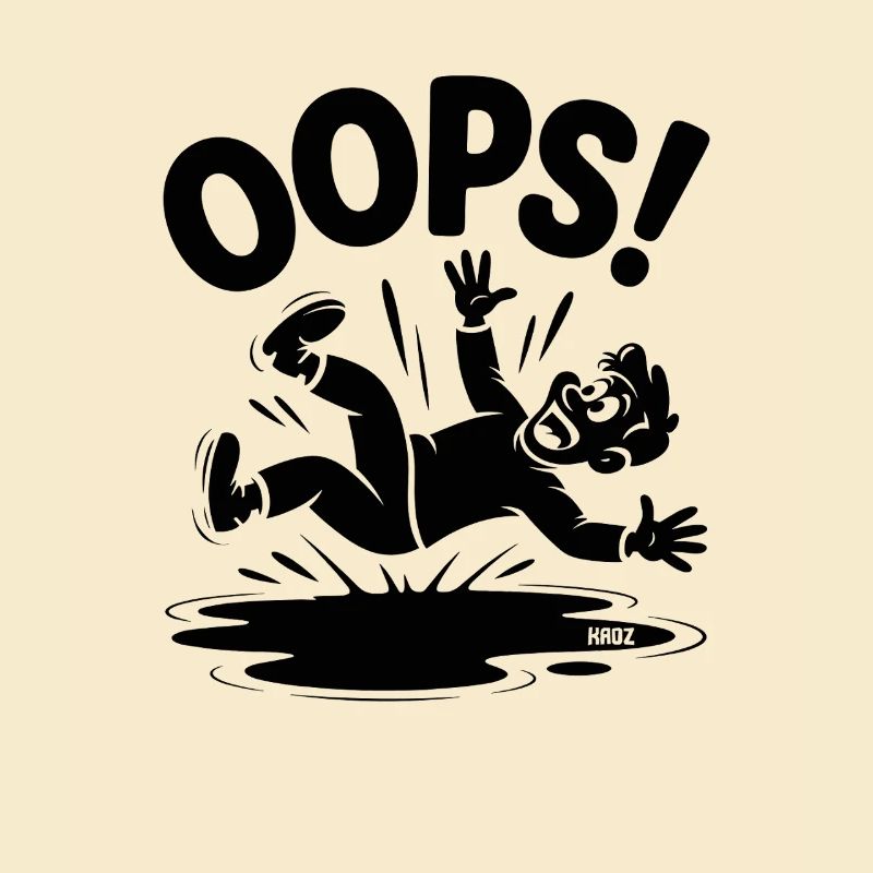 OOPS Fall Cartoon Funny Case