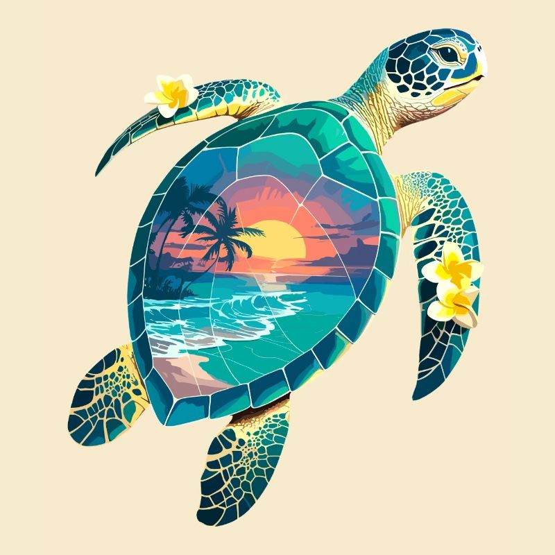 Turtle Waves Surf Turtle Surfer Turtles