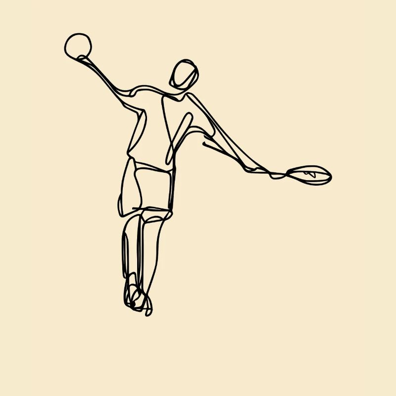 Badminton Player Sketch