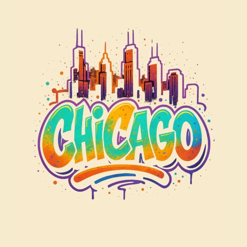Chicago Graffiti Skyline