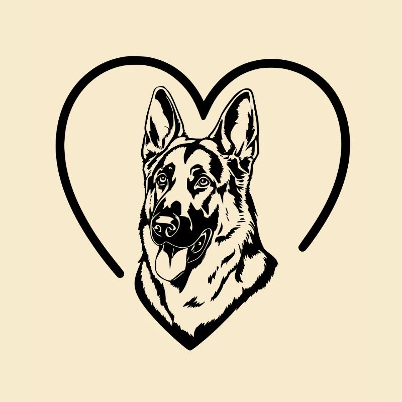 German Shepherd Illustration
