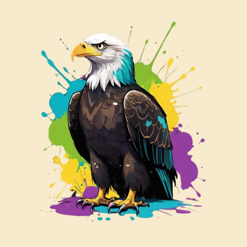 Colorful Eagle Color Splash
