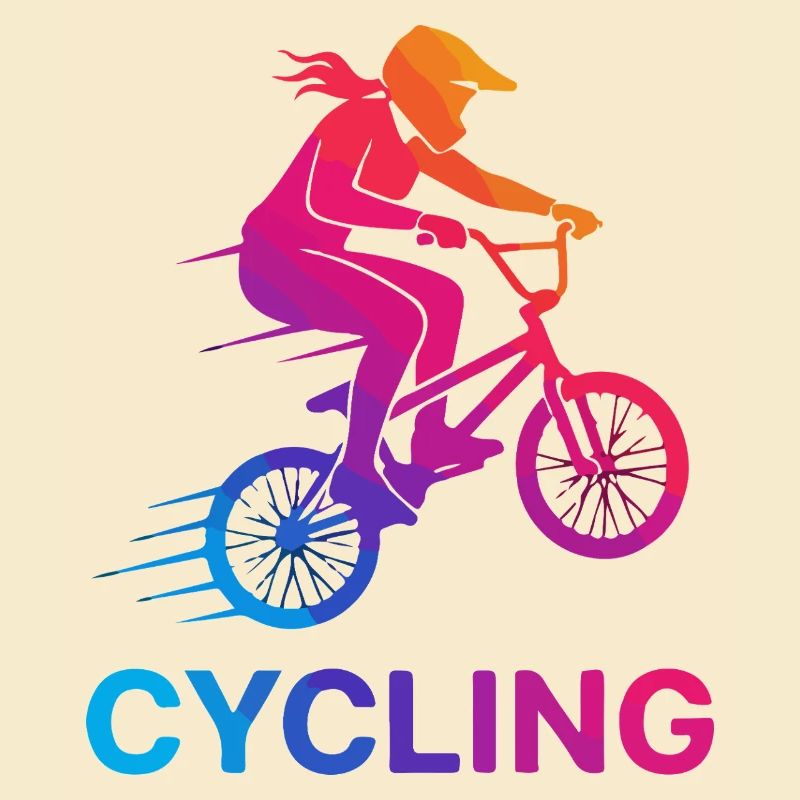 Gradient Cyclist Silhouette