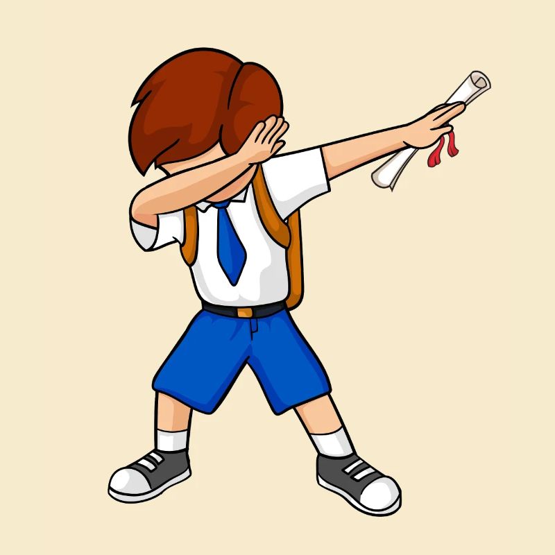 Dabbing Graduation Kid Diploma School Student