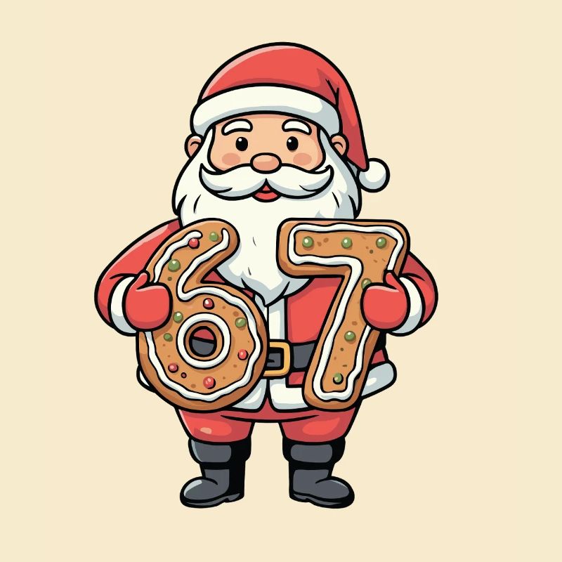 Santa 67 Meme-Keks-Ziffern