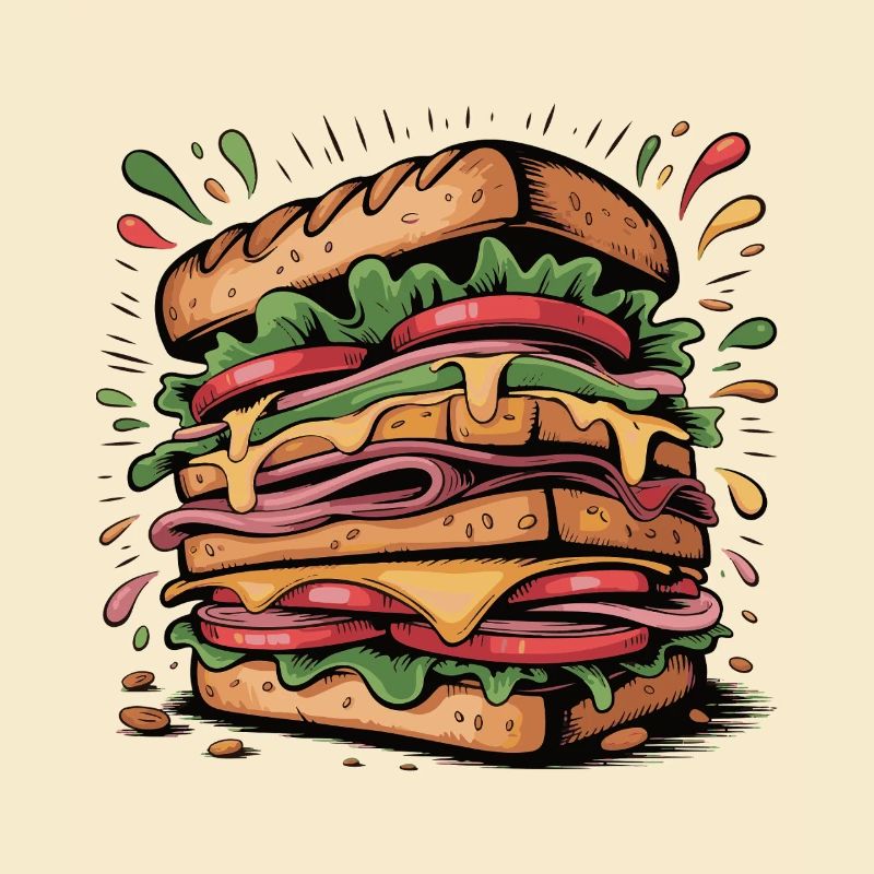 Burger Pop Art Explosion