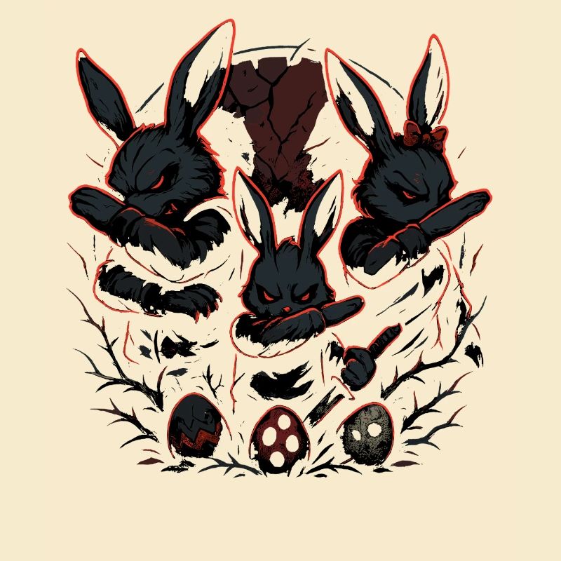 böse osterhasen dabbing, dark easter gang