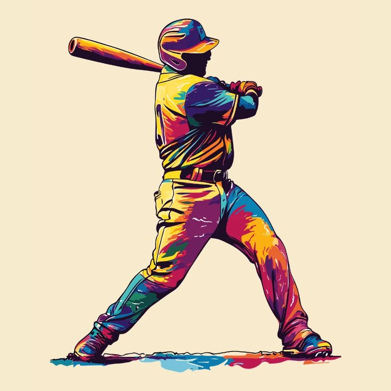 Coup de baseball coloré